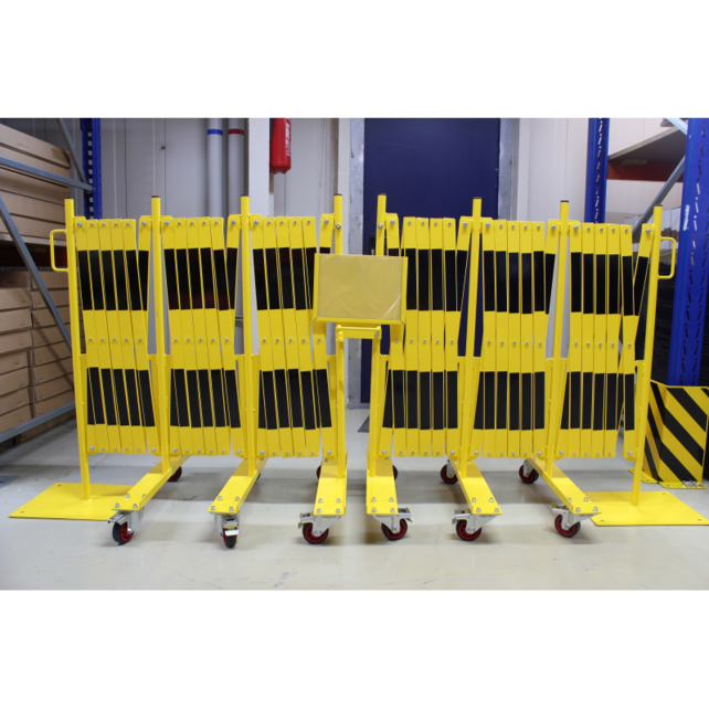 Expandable barrier mobile 2x 2000mm red/white Expandable barrier mobile 2x 2000mm red/white