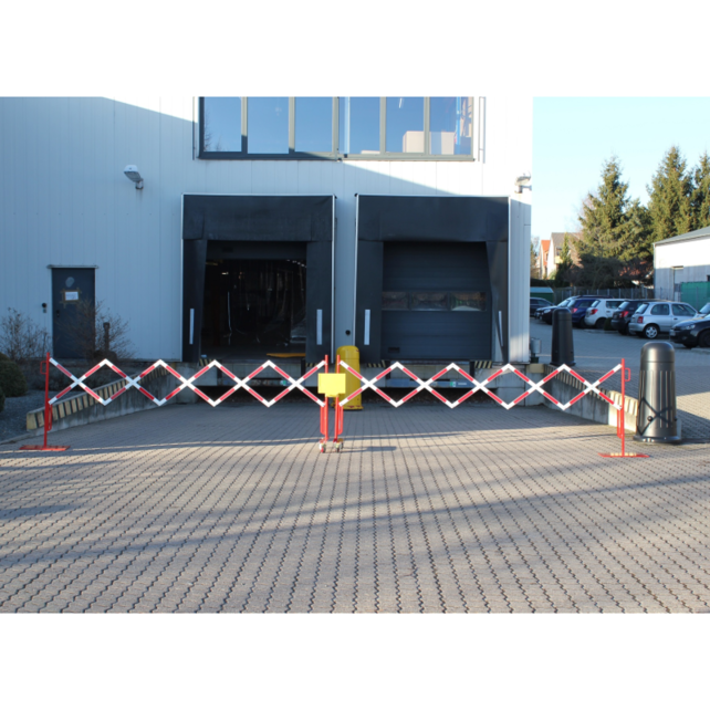 Expandable barrier mobile 2x 2000mm red/white Expandable barrier mobile 2x 2000mm red/white