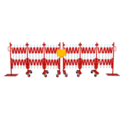 Expandable barrier mobile 2x 8000mm red/white Expandable barrier mobile 2x 8000mm red/white