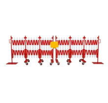 Expandable barrier mobile 2x 8000mm red/white
