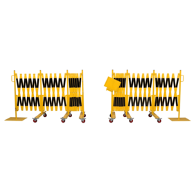 Expanding barrier 16 meters mobile 2x 8000mm Yellow/Black