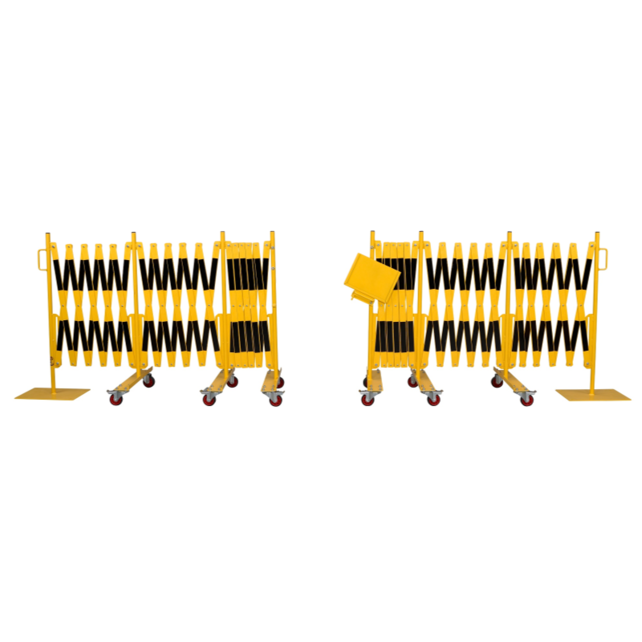 Expandable barrier mobile 2x 8000mm yellow/black