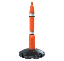 Plastic post and base Skipper 1 meter height with 2 reflective strip
