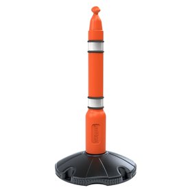Plastic post and base Skipper 1 meter height with 2 reflective strip