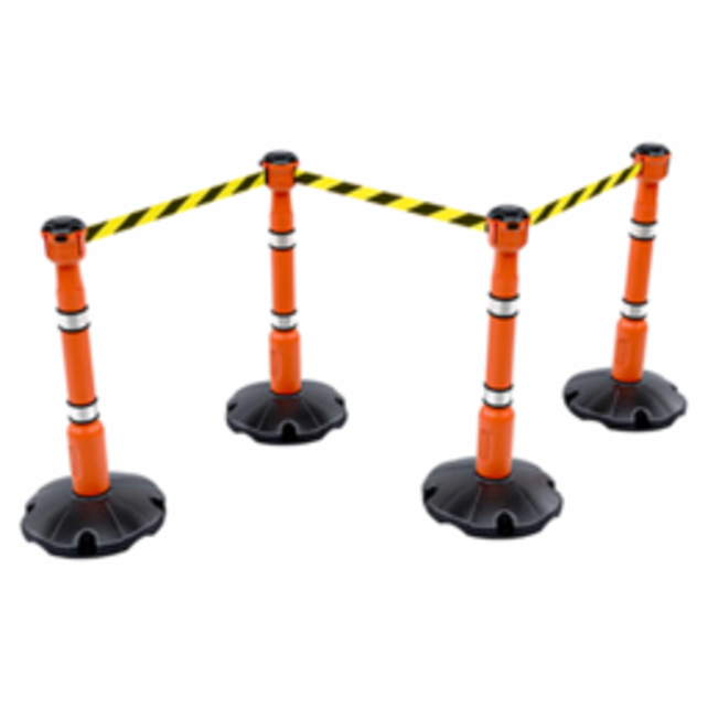 Plastic post and base Skipper 1 meter height with 2 reflective strip