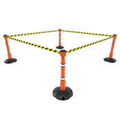 Plastic post and base Skipper 1 meter height with 2 reflective strip