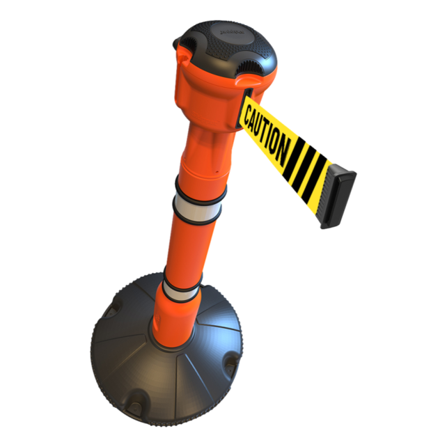 Plastic post and base Skipper 1 meter height with 2 reflective strip