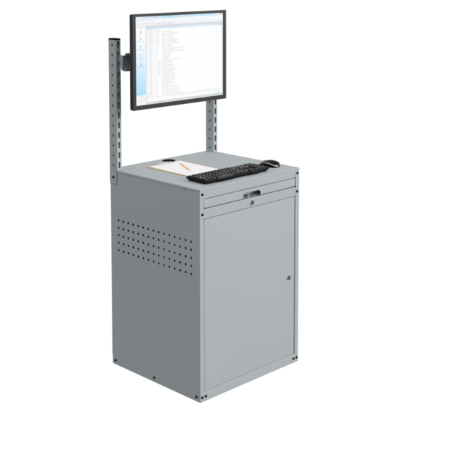 Computer cabinet Modulinfo steel IT post station mobile