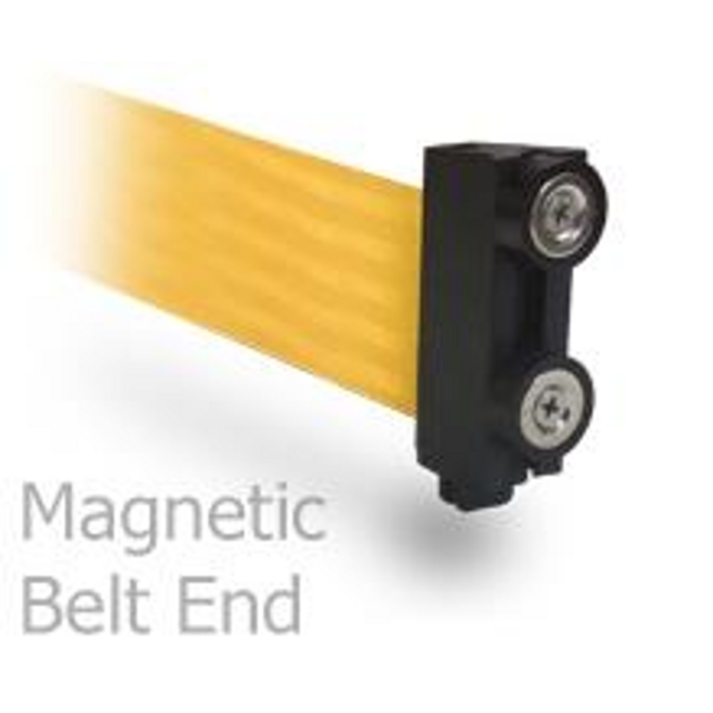 Magnetic Retractable Barrier With Magnetic End Belt