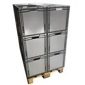 Eurobox 60x40x42 cm open handle plastic containe