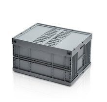 Eurobox Foldable Plastic Container 80x60x44.5 with Lid