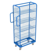 Order Picking ShelvesTrolley 70x40x156cm with 4 Mesh Shelves. Demountable,