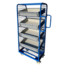 SalesBridges Order Picking ShelvesTrolley 70x40x156cm with 4 Mesh Shelves. Demountable,