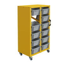 Roll container trolley for plastic crates Rollbox series  2 columns