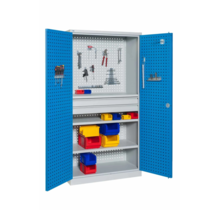 Perforated workshop cabinet for storage W1000xD500xH1950 mm