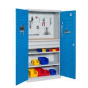Perforated workshop cabinet for storage W1000xD500xH1950 mm