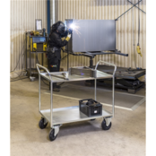 INDUSTRIAL SHELF TROLLEY, Load Capacity 400 Kg, With Rim