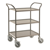 Service Trolley -With 3 Removable Trays- Anthracite Grey
