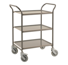 Service Trolley -With 3 Removable Trays- Anthracite Grey