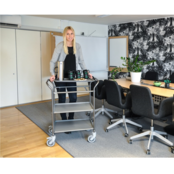 Service Trolley -With 3 Removable Trays- Anthracite Grey