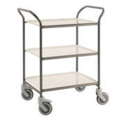 Service Trolley -With 3 Removable Trays- Anthracite Grey
