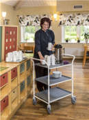 Service Trolley -With 3 Removable Trays-Blue