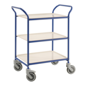 Service Trolley -With 3 Removable Trays-Blue