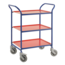 SalesBridges Service Trolley -With 3 Removable Trays-Blue