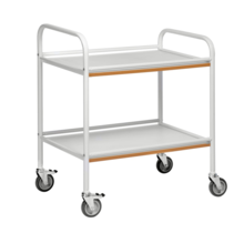 Service Trolley - 2 Shelves - White /White