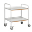 SalesBridges Service Trolley - 2 Shelves - White /White