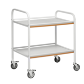 Service Trolley - 2 Shelves - Blue/White