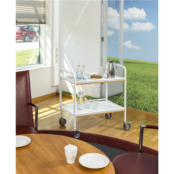 Service Trolley - 2 Shelves - Blue/White