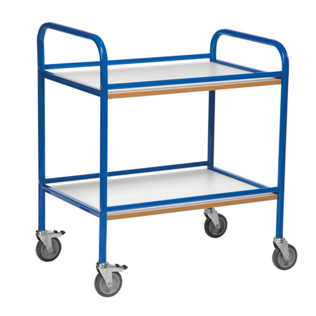 Service Trolley - 2 Shelves - Blue/White