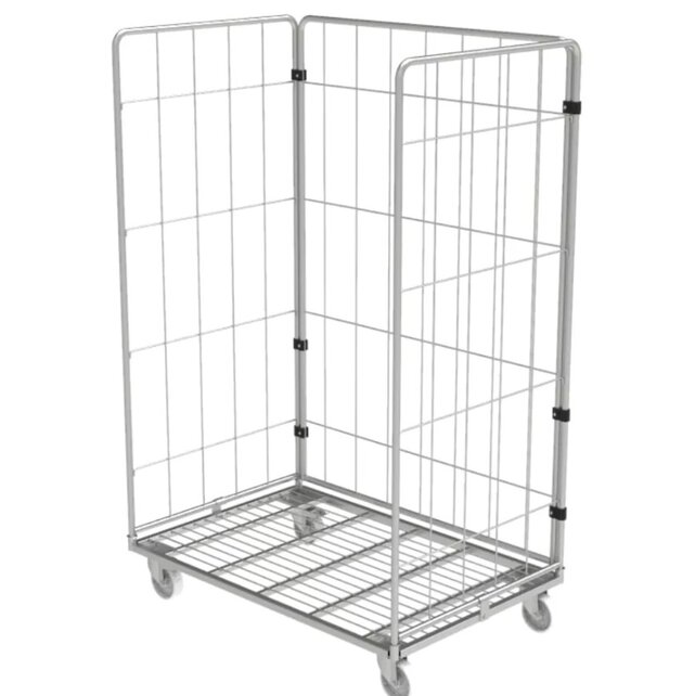 Maxi Steel Roll Container with 3 sides Electro Zinc demountable (H) 1800 mm(70.92inch) Maxi Steel Roll Container with 3 sides Electro Zinc demountable (H) 1800 mm(70.92inch)
