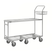 Large Shopping Cart Warehouse Trolley 132x43x112cm 400Kg