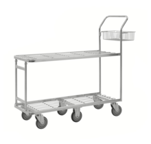 Large Shopping Cart Warehouse Trolley 132x43x112cm 400Kg