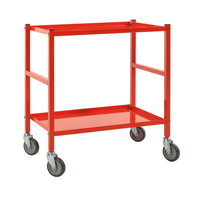 Yellow Table TOP Trolley- 2 Shelves