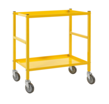 Yellow Table TOP Trolley- 2 Shelves