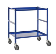Blue Table TOP Trolley- 2 Shelves