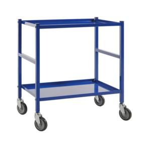 Blue Table TOP Trolley- 2 Shelves