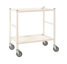 White Table TOP Trolley- 2 Shelves