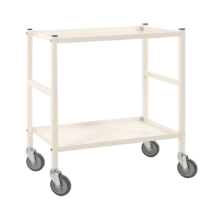 White Table TOP Trolley- 2 Shelves