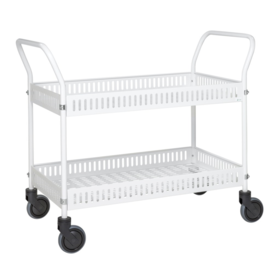 White Trolley, 1130 x 550 x940 mm, With Side Rail