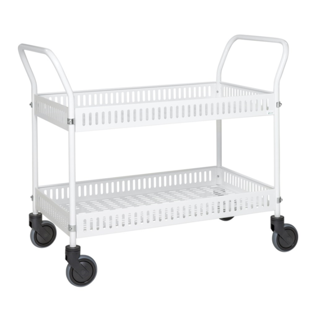 White Trolley, 1130 x 550 x940 mm, With Side Rail