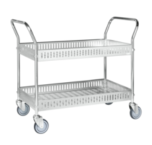 Electro Galvanised Trolley, 1130 x 550 x940 mm, With Side Rail