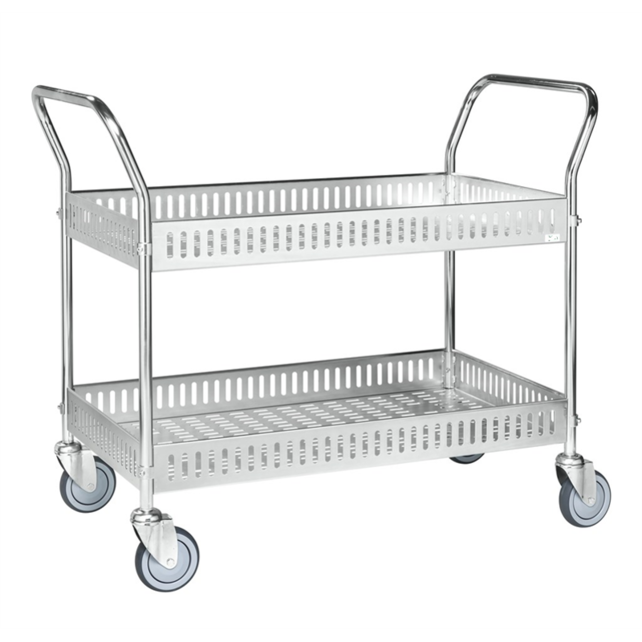Electro Galvanised Trolley, 1130 x 550 x940 mm, With Side Rail