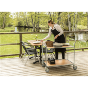 Table Trolley, 1020 x 555 x 965 mm, Beech / Galvanized Table Trolley, 1020 x 555 x 965 mm, Beech / Galvanized