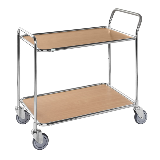 Table Trolley, 1020 x 555 x 965 mm, Beech / Galvanized Table Trolley, 1020 x 555 x 965 mm, Beech / Galvanized