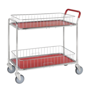 Table Trolley, 1020 x 555 x 965 mm, Capacity 250 Kg, White/ Galvanized
