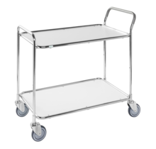 Table Trolley, 1020 x 555 x 965 mm, White/ Galvanized